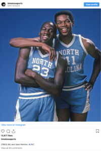 Michael Jordan and Sam Perkins